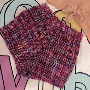 MINKPINK Multicolored tweed HIGH WAISTED shorts